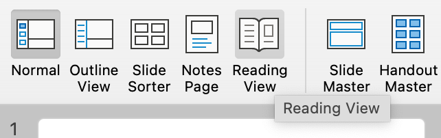 reading view in presentation